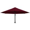 vidaXL Sombrilla de pared con palo de metal burdeos 300 cm
