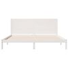 vidaXL Cama extralarga sin colchón madera maciza blanca 200x220 cm