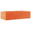 vidaXL Jardinera de madera maciza pino marr&oacute;n cera 90x40x23 cm