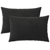 vidaXL Coj&iacute;n con almohada HEERLEN 2 uds. Negro Terciopelo