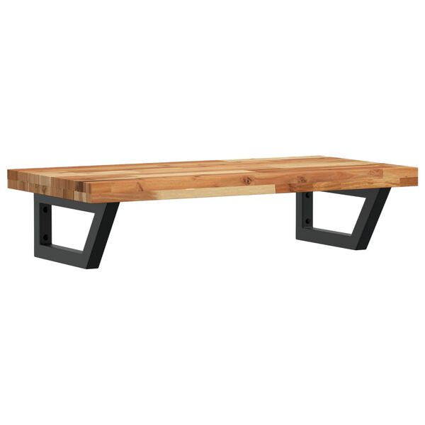 vidaXL Estante de lavabo de pared acero y madera maciza de acacia