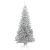 vidaXL Árbol de Navidad con 300 LED con soporte Plateado 240 cm PET