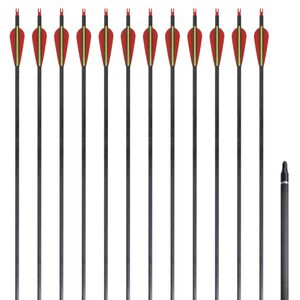 Flechas de carbono para arco recurvo est&aacute;ndar, 30" 0,76 cm, 12 pzas
