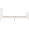 vidaXL Estructura de cama sin colch&oacute;n madera maciza blanca 90x190 cm
