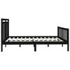 vidaXL Estructura de cama sin colch&oacute;n madera de pino negro 200x200 cm
