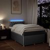 vidaXL Cama box spring con colch&oacute;n tela gris claro 120x200 cm