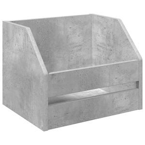 vidaXL Caja para &aacute;lbumes de vinilo Gris Hormig&oacute;n 38 x 30 x 29 cm