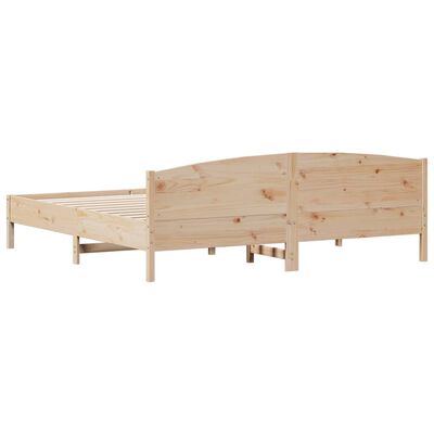 vidaXL Estructura de cama con cabecero madera maciza pino 180x200 cm