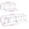 vidaXL Muebles para TV 3 piezas madera maciza de pino blanco