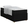 vidaXL Estructura de cama con colchón Negro 90 x 190 cm tela