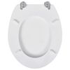 vidaXL Asiento inodoro WC MDF tapa diseño blanco