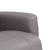 vidaXL Sill&oacute;n reclinable con reposapi&eacute;s cuero sint&eacute;tico gris