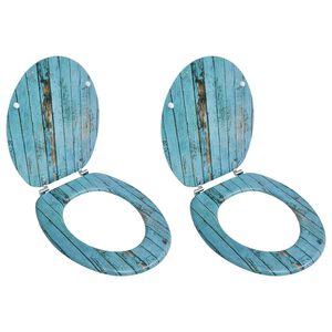 vidaXL Asientos inodoro tapas 2 uds MDF madera vieja