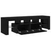 vidaXL Mueble de TV con luces LED roble negro 140x36,5x40 cm