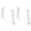 vidaXL Patas para mesa de centro en forma de V (2 unidades), color blanco, 70 x (30-31,3) cm, acero