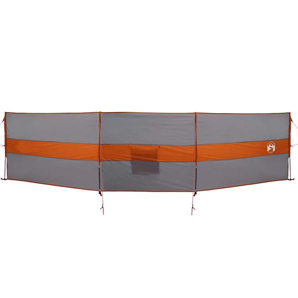 vidaXL Cortaviento de camping impermeable gris naranja 490x123 cm