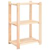 vidaXL Estanter&iacute;a almacenaje 3 niveles madera pino maciza 150 kg