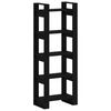 vidaXL Estanter&iacute;a/divisor de espacios madera maciza negro 60x35x160 cm