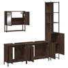 vidaXL Set de muebles ba&ntilde;o 4 pzas madera contrachapada roble marr&oacute;n