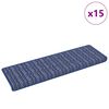 vidaXL Alfombras autoadhesivas para escaleras Rayado 15 pcs Azul