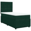 vidaXL Cama box spring con colch&oacute;n terciopelo verde oscuro 90x190 cm