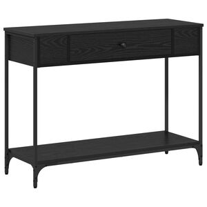 vidaXL Mesa Consola Roble negro 100 x 34.5 x 75 cm