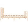 vidaXL Estructura de cama con cabecero madera maciza 160x200 cm