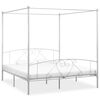 vidaXL Estructura cama con dosel sin colchón metal blanco 180x200 cm