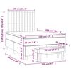 vidaXL Cama box spring con colch&oacute;n tela marr&oacute;n oscuro 120x200 cm