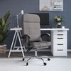 vidaXL Silla de oficina reclinable con masaje tela gris taupé