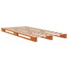 vidaXL Cama de palets madera maciza de pino marr&oacute;n cera 90x200 cm