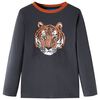 vidaXL Camiseta infantil de manga larga gris antracita 104