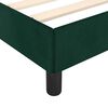 vidaXL Estructura cama sin colch&oacute;n terciopelo verde oscuro 100x200 cm