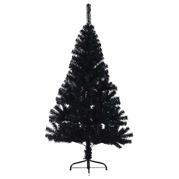 vidaXL &Aacute;rbol de Navidad Artificial Preiluminado Negro 120 cm PVC