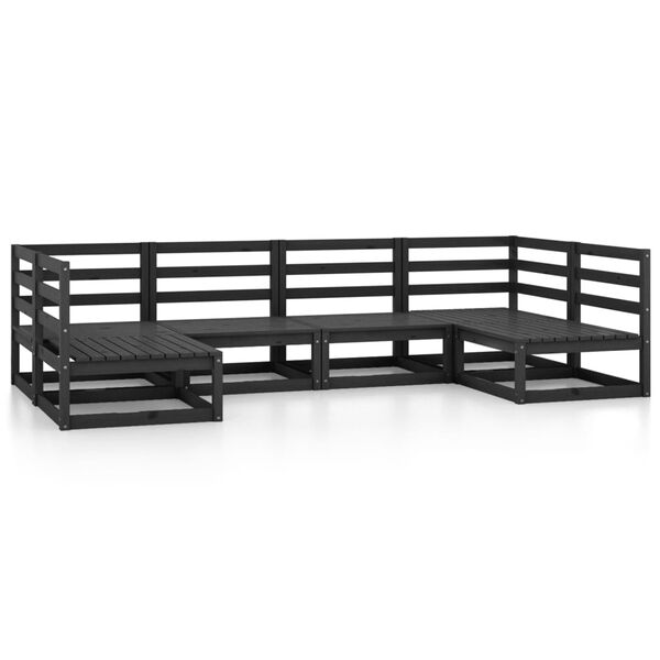 vidaXL Juego de muebles de jard&iacute;n 6 piezas madera maciza de pino