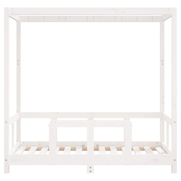 vidaXL Estructura de cama para ni&ntilde;os madera de pino blanco 70x140 cm