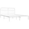 vidaXL Estructura cama sin colchón con cabecero metal blanco 183x213cm