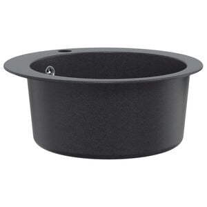 vidaXL Fregadero de cocina de un seno Granito 50,5 x 29 cm Grafito