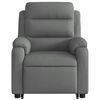 vidaXL Sill&oacute;n reclinable elevable de tela gris oscuro