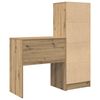 vidaXL Escritorio con cajón 2 pcs Roble artesanal