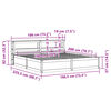 vidaXL Estructura cama con cabecero madera pino marr&oacute;n cera 180x200 cm