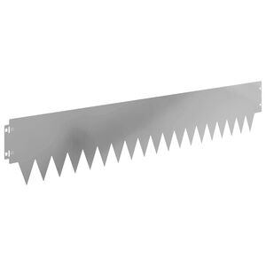 vidaXL Borde de C&eacute;sped 20 pcs 103 x 20 cm metal Plateado