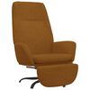 vidaXL Sill&oacute;n de relax con reposapi&eacute;s terciopelo marr&oacute;n