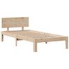 vidaXL Cama con estanter&iacute;a sin colch&oacute;n madera maciza de pino 90x200 cm