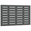 vidaXL Cabecero de cama de pared madera maciza pino gris 81x3x63 cm