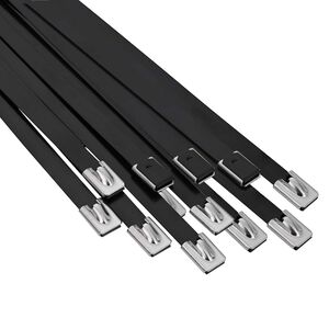 vidaXL Atadura de Cables 12 uds. 7,9 x 800 mm Negro