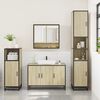 vidaXL Set de muebles de ba&ntilde;o 3 pzas madera contrachapada roble Sonoma