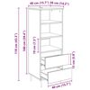 vidaXL Alacena Roble artesanal 40 x 36 x 110 cm Madera contrachapada