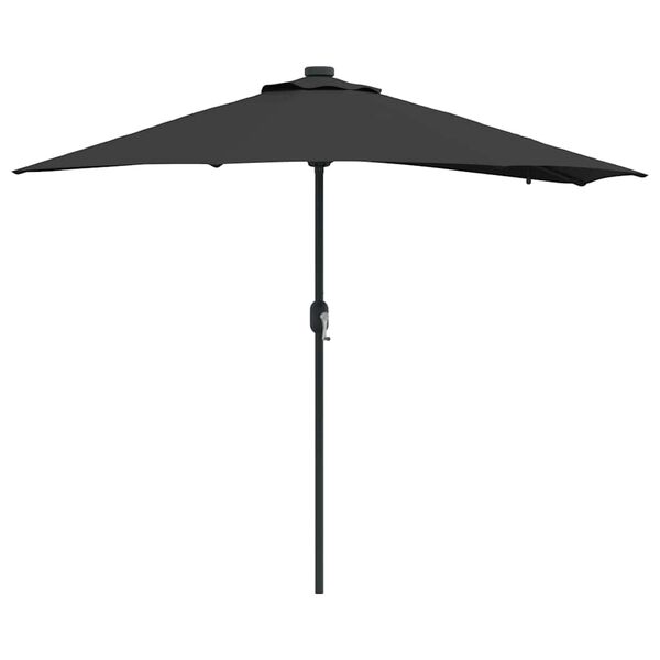 vidaXL Parasol de jardín Negro 294 x 150 x 223 cm tela