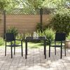 vidaXL Conjunto de Comedor de Jard&iacute;n 3 pcs Negro